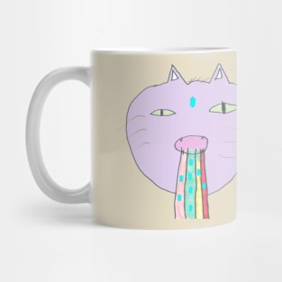Purple Rainbow Cat Mug